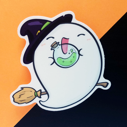 Ghost Witch Vinyl Sticker