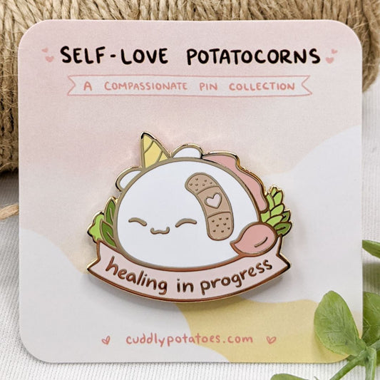 "Healing" Self-Love Potatocorn Enamel Pin