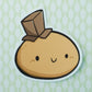 Cardboard Hat Potato Vinyl Sticker