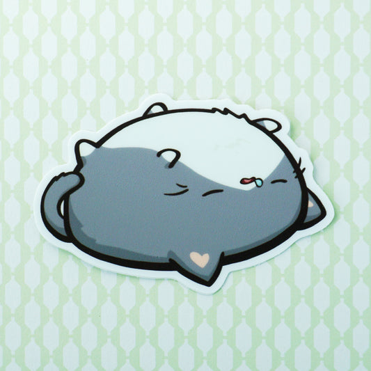 Sleepy Potatocat Vinyl Sticker