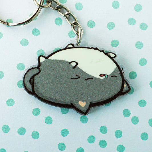 Sleepy Potatocat Acrylic Charm