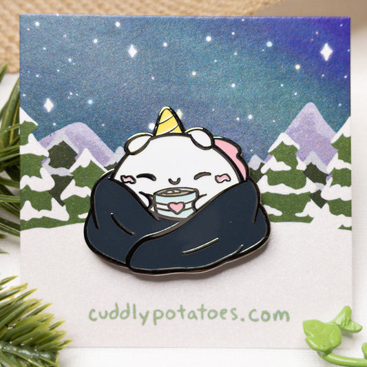 Cozy Cocoa Potatocorn Enamel Pin