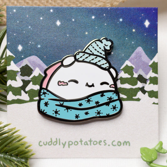 Snowy Snuggles Potatocorn Enamel Pin