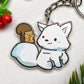 Arctic Fox Acrylic Charm