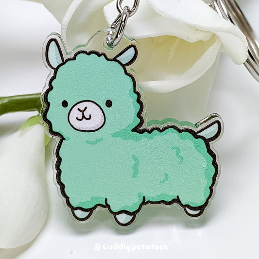 Llama the Alpaca Acrylic Charm