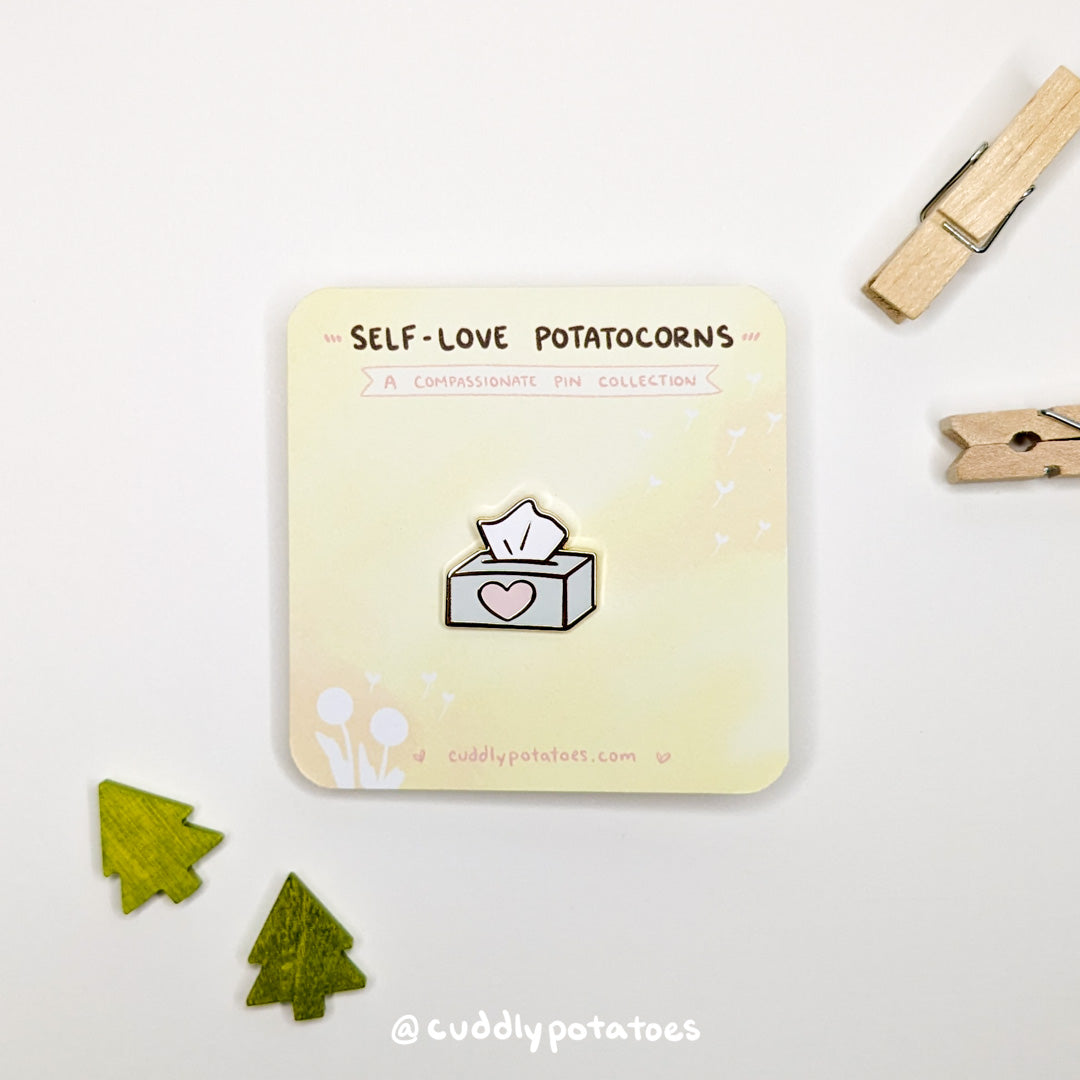 "Tissues" Self-Love Mini Enamel Pin