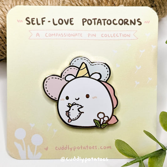 "Promise" Self-Love Potatocorn Enamel Pin
