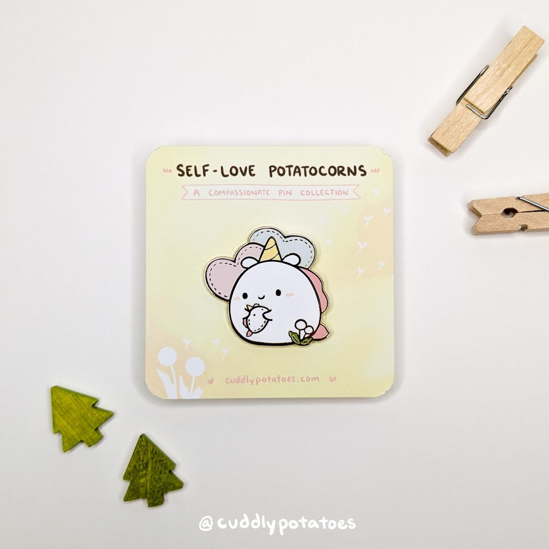 "Promise" Self-Love Potatocorn Enamel Pin