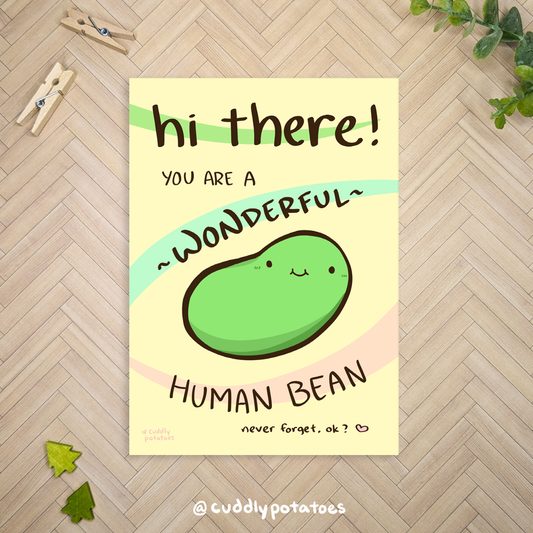 Wonderful Human Bean - 5x7 Print
